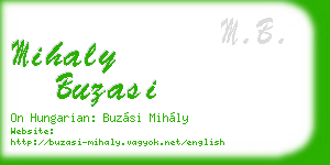 mihaly buzasi business card