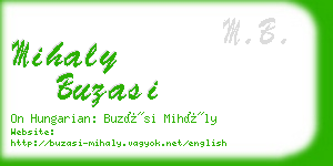 mihaly buzasi business card